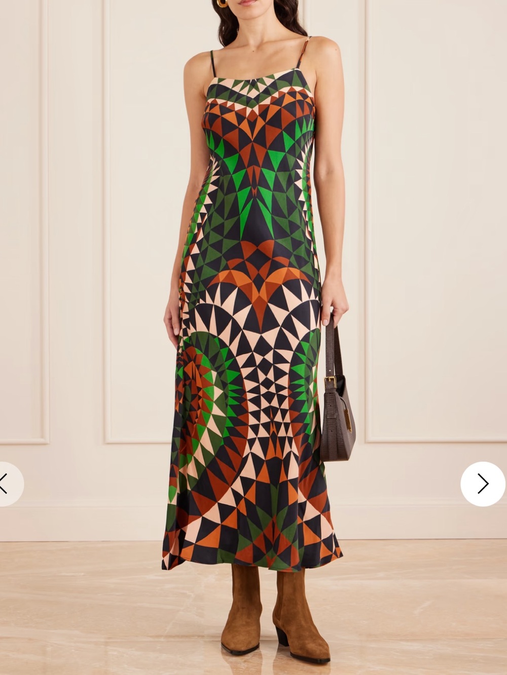 NWT FARM RIO Heart Deco Maxi Slip Dress